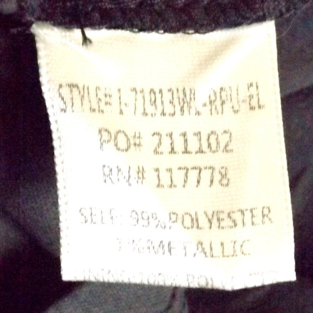 new LOVESTITCH Dress, L, Black/White Paisley, Smocked Waist/Cuffs, Attached Slip - Picture 14 of 15